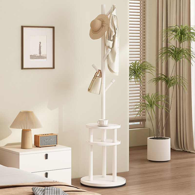 코너 코트 랙 바닥 스탠딩 가구 옷걸이 바닥 서 옷 옷걸이 침실 옷 단단한 나무 회전 랙 옷 교수형