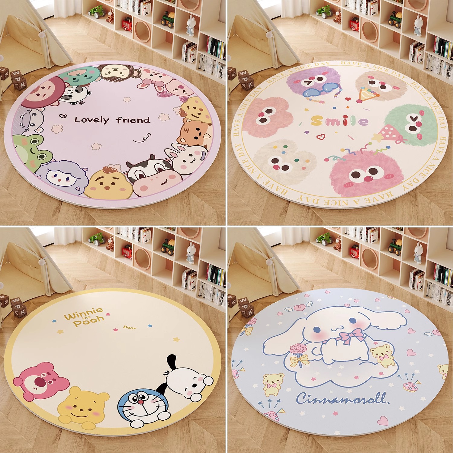 Cartoon children's carpet made of faux fur for home use for living…