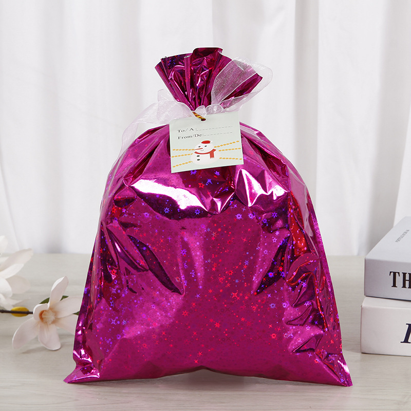 En stock corbata cuerda Navidad caramelo bolsa alce Santa Claus Correa cordón bolsa caramelo bolsa de regalo personalización image 10