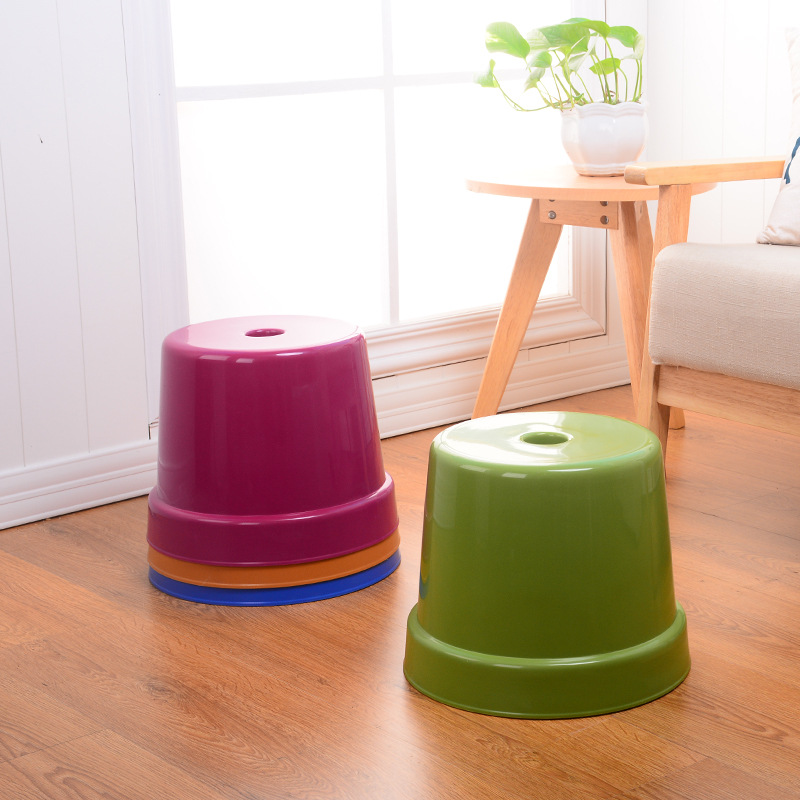 Thickened plastic round stool