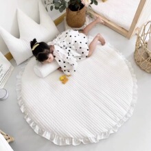 儿童圆型新款游戏垫爬行垫坐垫纯棉绗缝韩国ins新生宝宝拆洗地垫