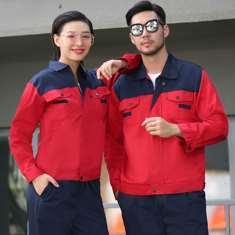 工作服套装秋冬长袖男女车间厂服4S汽修工程服 劳保服装定 做|undefined