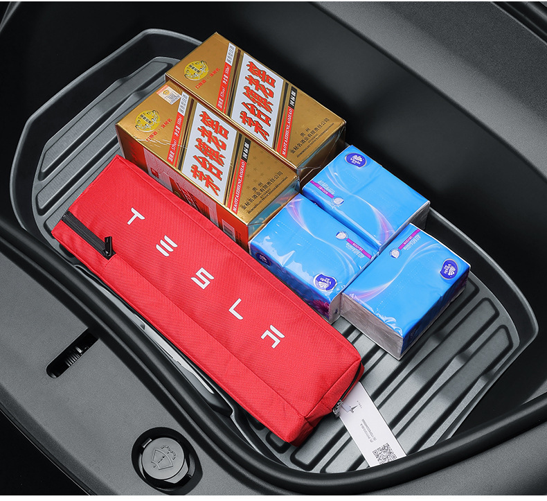 Suitable for Tesla's New Version of Model Y/New Model 3, Tpe Full-Coverage Front and Rear Trunk Storage Mats