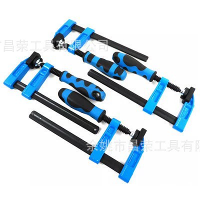 Черно-синий зажим для деревообработки, синий и черный F-зажим, чугунный зажим для деревообработки, деревянный зажим 6 дюймов-150X50 мм, 4 шт.