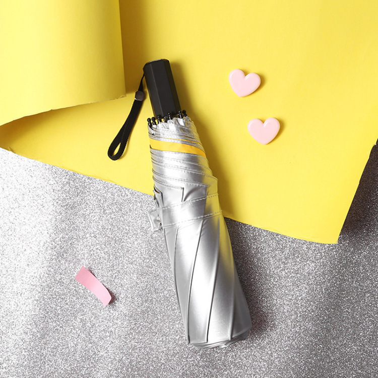 Carefully Selected Fully Automatic Titanium Silver Glue 70% off Umbrella, White Sun Protection and Uv Protection Umbrella, Foldable Dual-Use Umbrella for Both Sunny and Rainy Weather