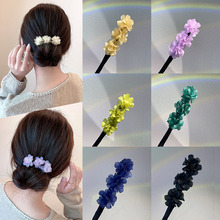 懒人盘发神器花朵新款时尚丸子头花苞头气质亚克力发饰绣球盘发器