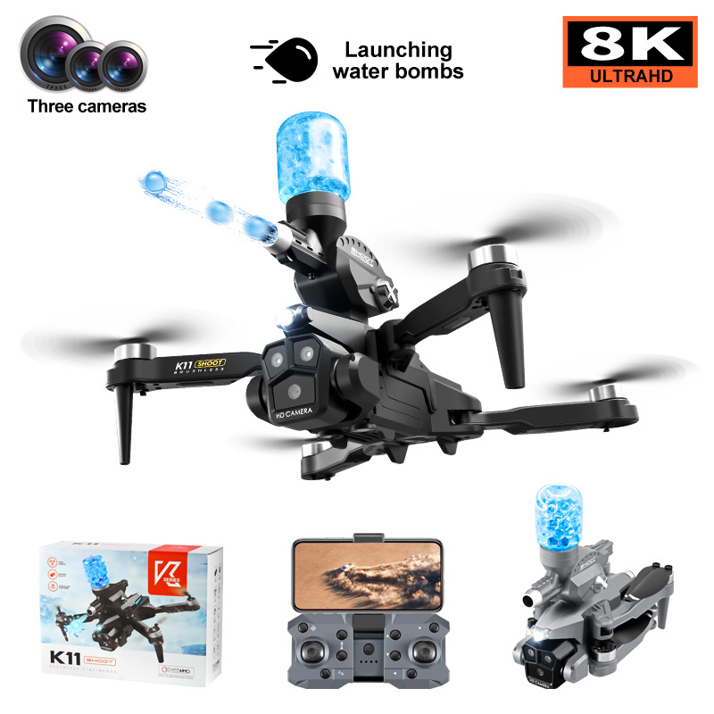 K11Max Drone Launches Water Bombs Brushless Quadcopter High-Definition Aerial Photography Long Endurance Remote Control Aircraft Toy
