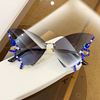 Geometric fashionable sunglasses, 2023 collection, European style, graduation party