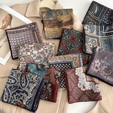 腰果丝巾头巾新款时尚百搭复古护颈装饰领巾围脖子小披肩加工定制