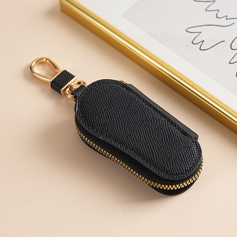 Bolsa de llaves pu transfronterizas para hombres de color sólido estilo coreano para hombres y mujeres bolsas de llaves de automóviles universales