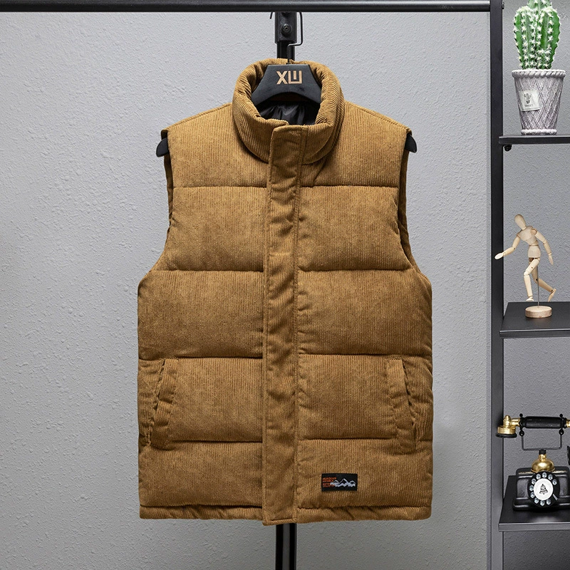 Трансграничный Новый вельветовый жилет для мужчин осенью и зимой утолщенные зажимы для лошади, Молодежный Корейский прилив красивый