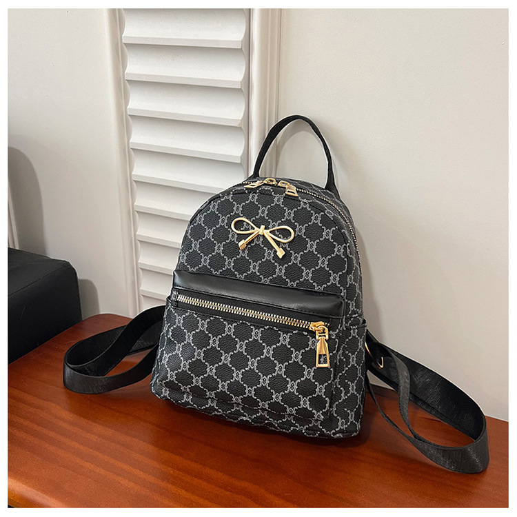 Women's Gender Wear-Resistant Bow Knot Daily Street Zipper Backpack