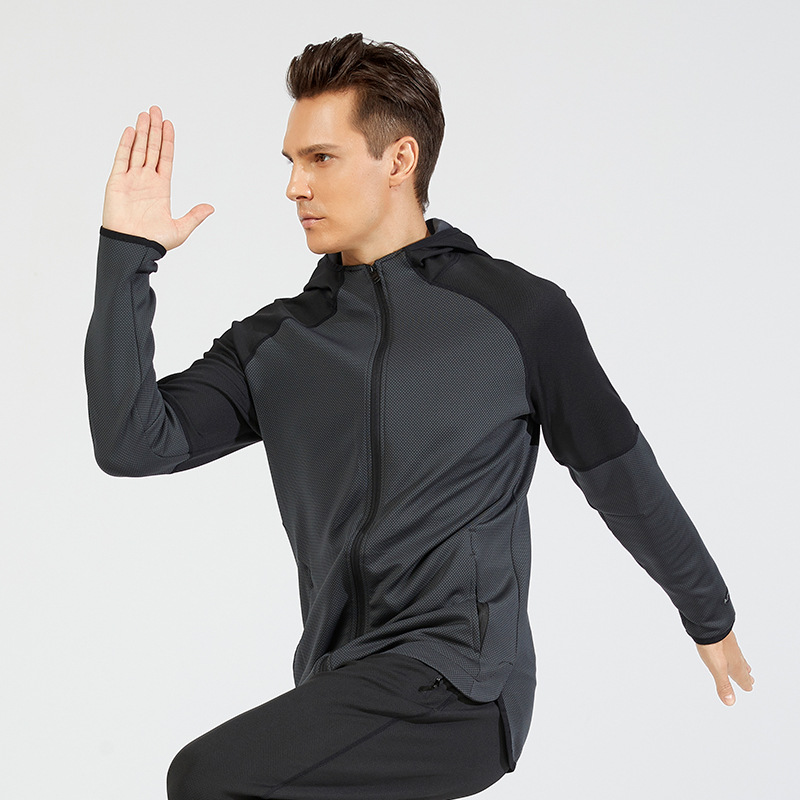 Primavera al aire libre de los hombres y las mujeres de la chaqueta deportiva casual de punto engrosada con capucha de manga larga superior transfronteriza UA al por mayor exclusiva