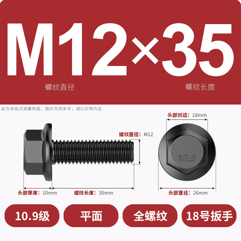 8.9段外六角フランジ面ねじ高強度GB5789プラスキャップ付マット付歯付ボルトM6M8-M20|undefined