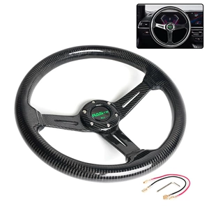 Cross-Border Car Modification Steering Wheel 14inch Carbon Fiber Racing Steering Wheel 350mm Dropshipping