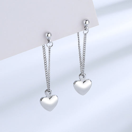 Love tassel earrings for women, back-hanging niche design, retro ins, simple, cold style, high-end earrings trend