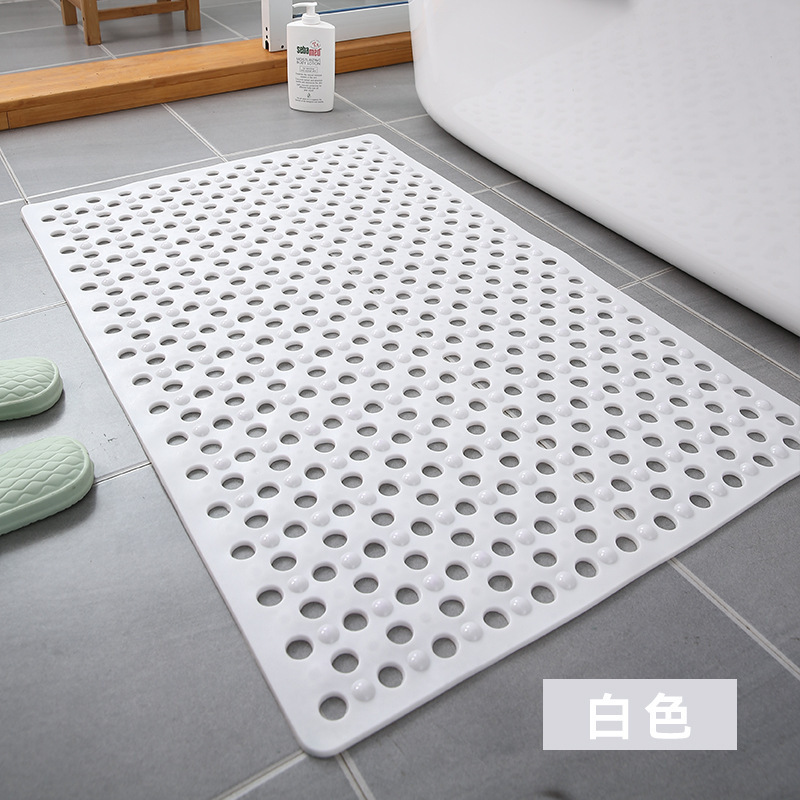 長方形の浴室の環境保護のマットの家庭用シャワー室の入浴防止の滑り止めのマットの吸盤の大きい穴のマッサージのマット|undefined