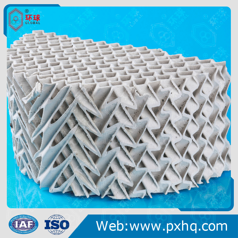 生产厂家陶瓷波纹填料 冷却塔氧化铝规整填料125Y 250Y