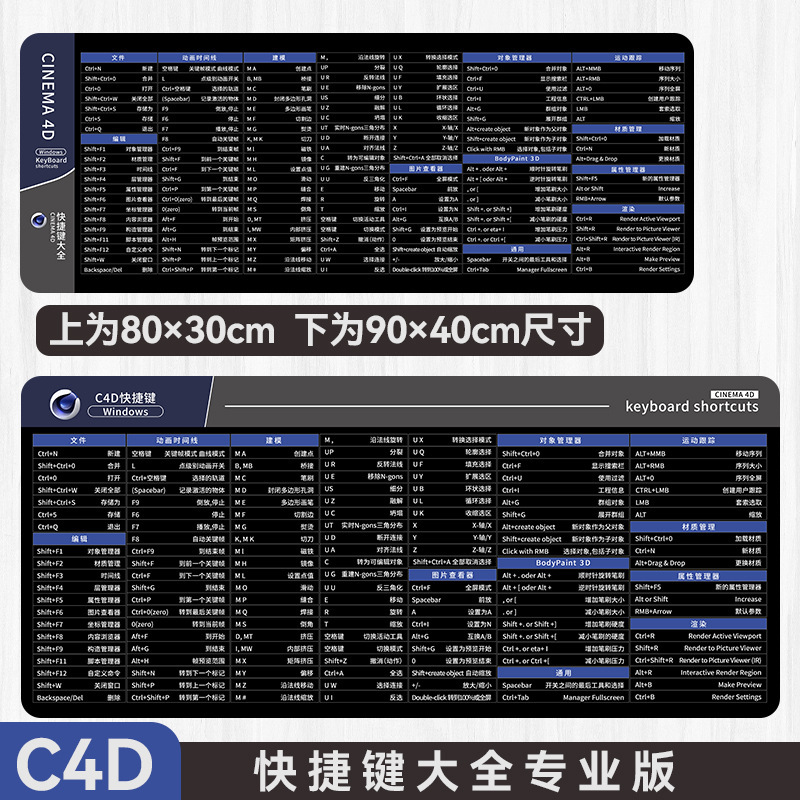 CAD快捷键鼠标垫超大号psai excel公式prwps电脑办公桌垫一件代发|undefined