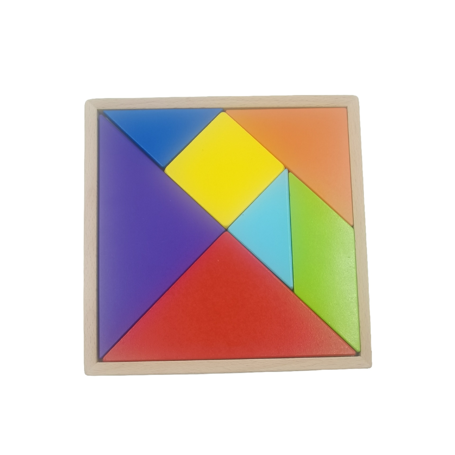 ジグソーパズルの子供の知育玩具の木の頭を痛めて木を積み上げます。