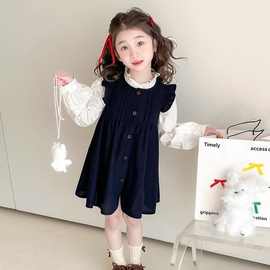 女童春秋裙子套装春装2025新款儿童洋气春季连衣裙宝宝两件套