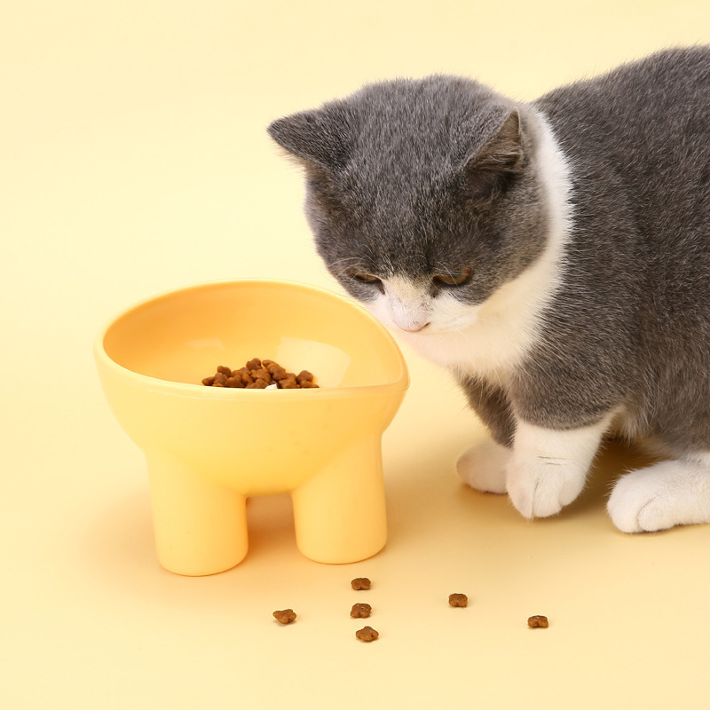 Cute Cat Bowl, Anti-Black Chin, Tilted High-Leg Design, Neck Protection, Household Cat Bowl, Dog Bowl, Pet Bowl for Water and Food, Anti-Spill Cute Cat Bowl, Anti-Black Chin, Tilted High-Leg Design, Neck Protection, Household Cat Bowl, Dog Bowl, Pet Bowl for Water and Food, Anti-Spill