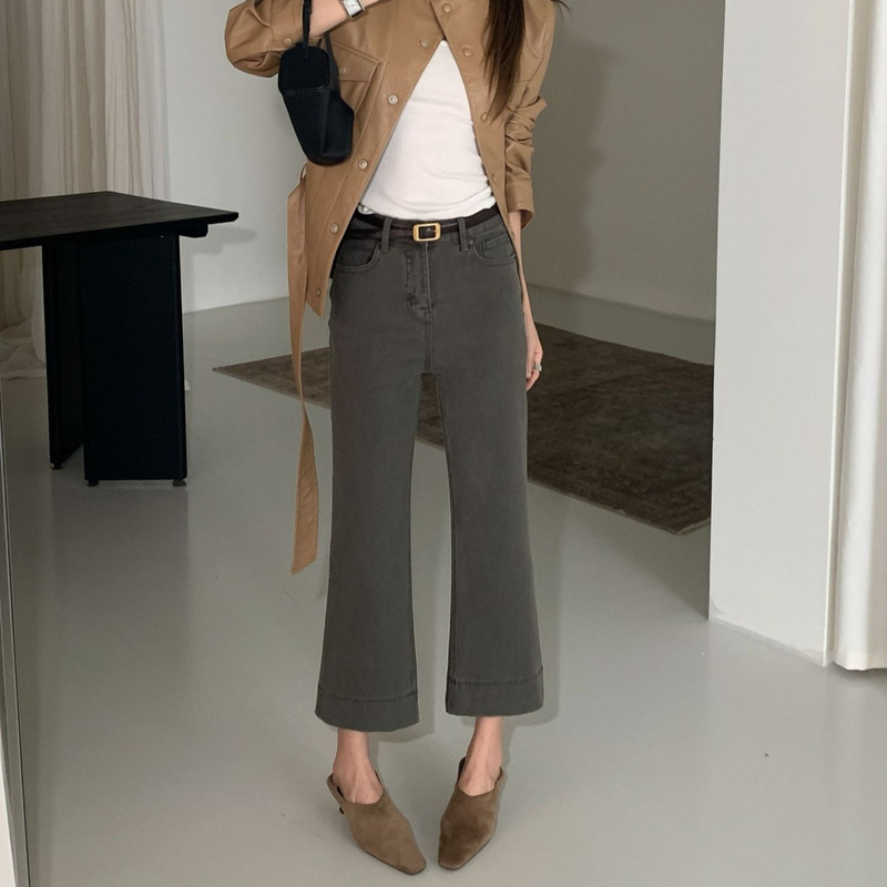 Autumn TOP European-style Guangzhou Thirteen-Line Korean-style Commuting Stretch 8-point Capri Jeans with Belt 82616 Autumn TOP European-style Guangzhou Thirteen-Line Korean-style Commuting Stretch 8-point Capri Jeans with Belt 82616