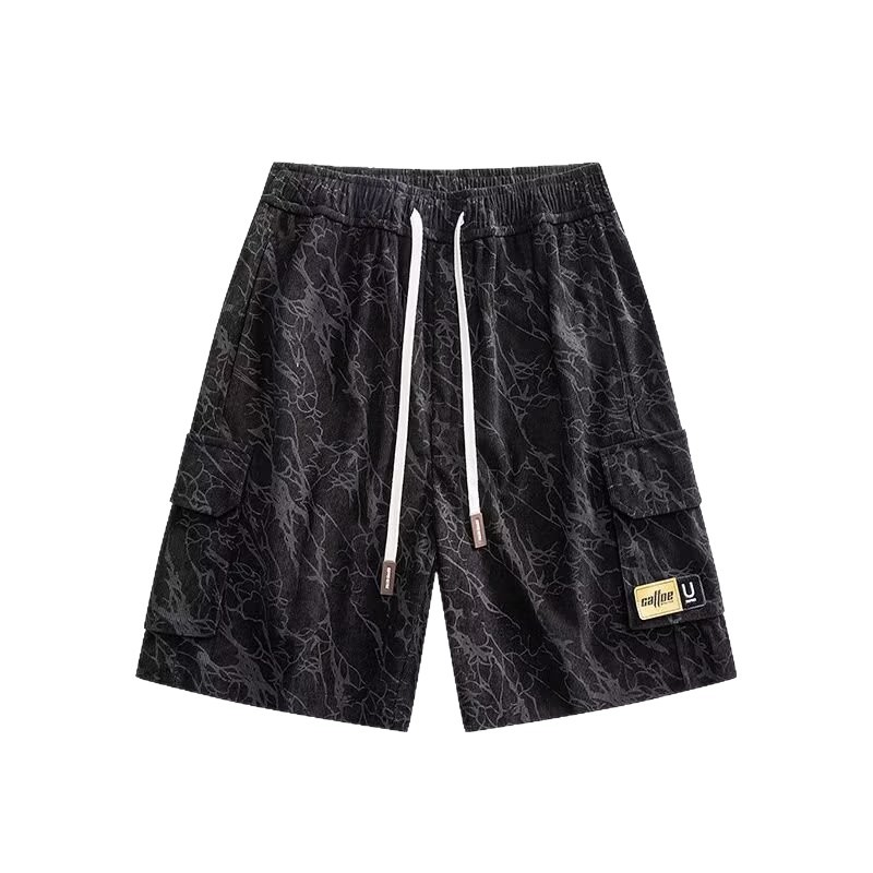 Camisas, menos ropa, pantalones cortos, verano para hombres, nueva marca de moda, pantalones con múltiples bolsillos, baloncesto deportivo, pantalones sueltos de cinco puntos