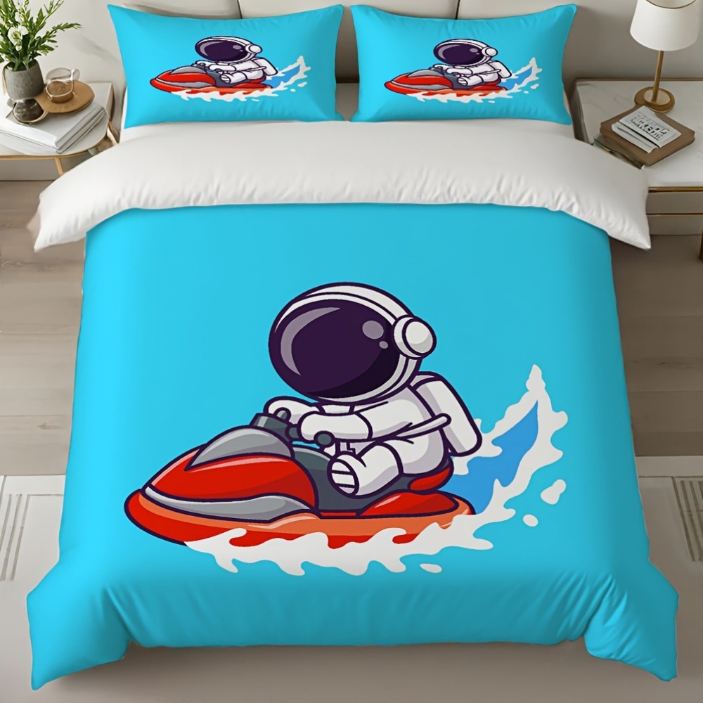 Transfronterizo textil doméstico astronauta suave impresión digital abrasión quilt kit fuente soporte de fábrica TEMU / JIT