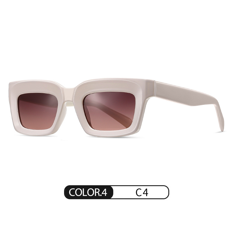 Gafas de sol polarizadas retro de moda S26123 Gafas de sol de placa de montura cuadrada para hombre Gafas de sol de protección UV para exteriores para mujer