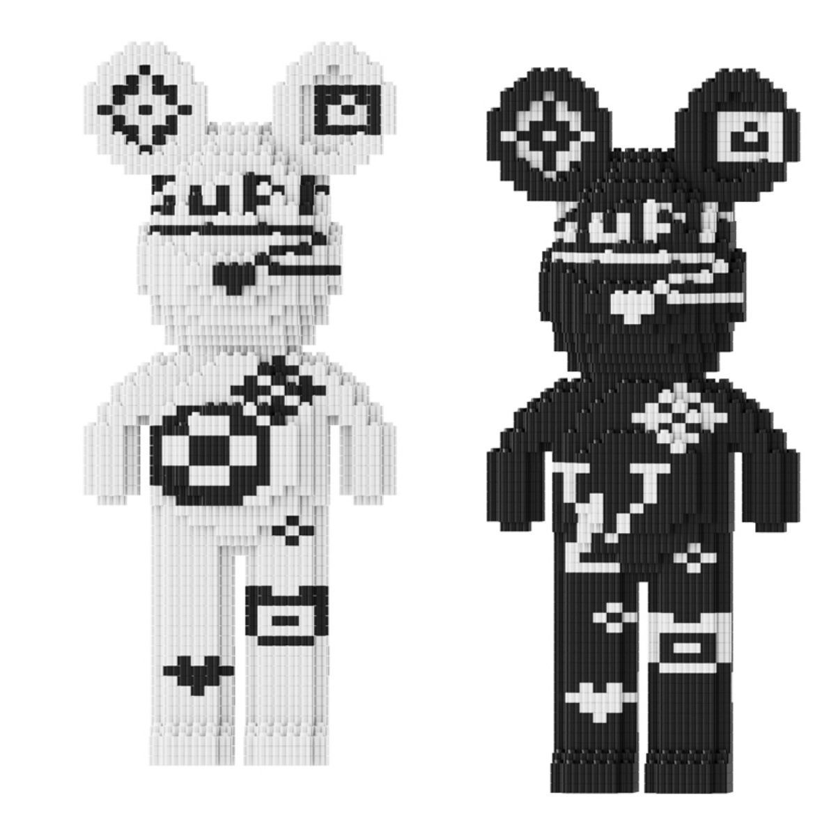 CLS moda Lesen compatible con Lego oso violento de gran tamaño bloques construcción 55cm adornos rompecabezas alta dificultad montado juguete DIY