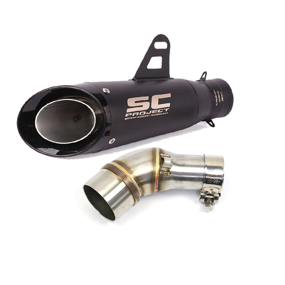 Aplicable a Yamaha YZF-R3 / R25 / MT - 03 / MT - 25 sección media delantera del tubo de escape de acero inoxidable