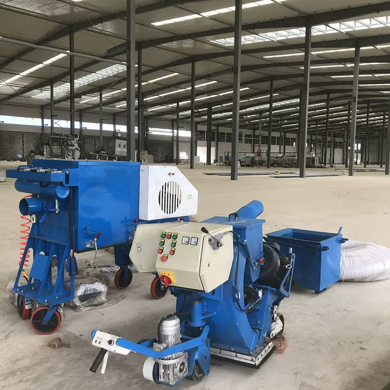 移动抛丸机建筑混凝土环氧地面地坪清理打毛设备全自动路面抛丸机