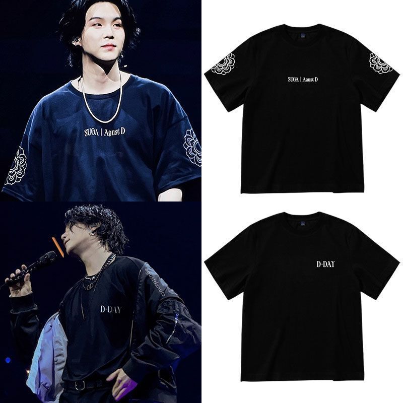 Bullet-proof Youth League min Qiqi SUGA Agust D D-DAY concert peripheral clothes short sleeve t-shirt Bullet-proof Youth League min Qiqi SUGA Agust D D-DAY concert peripheral clothes short sleeve t-shirt