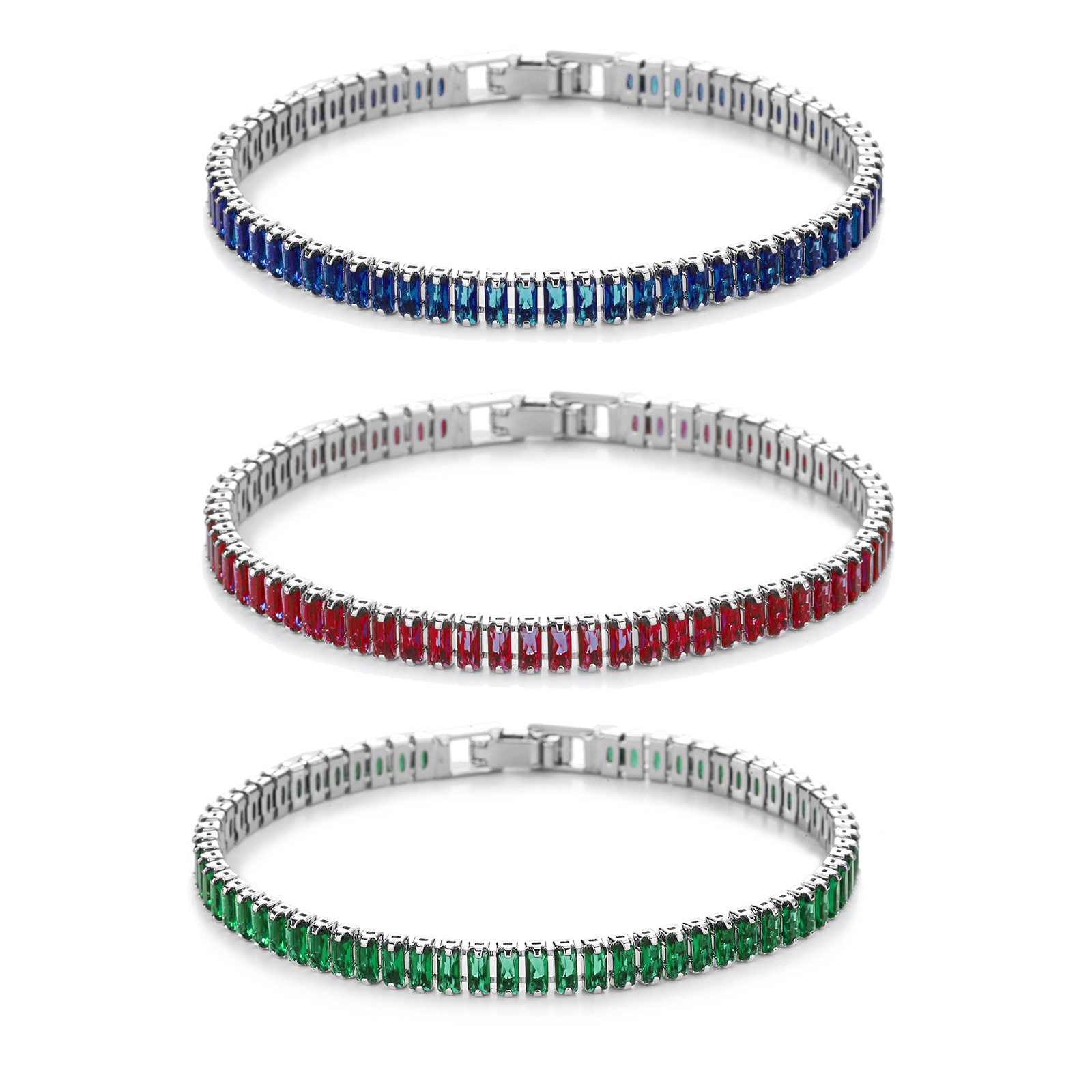 Simple Style Geometric Copper Rhinestones Bracelets