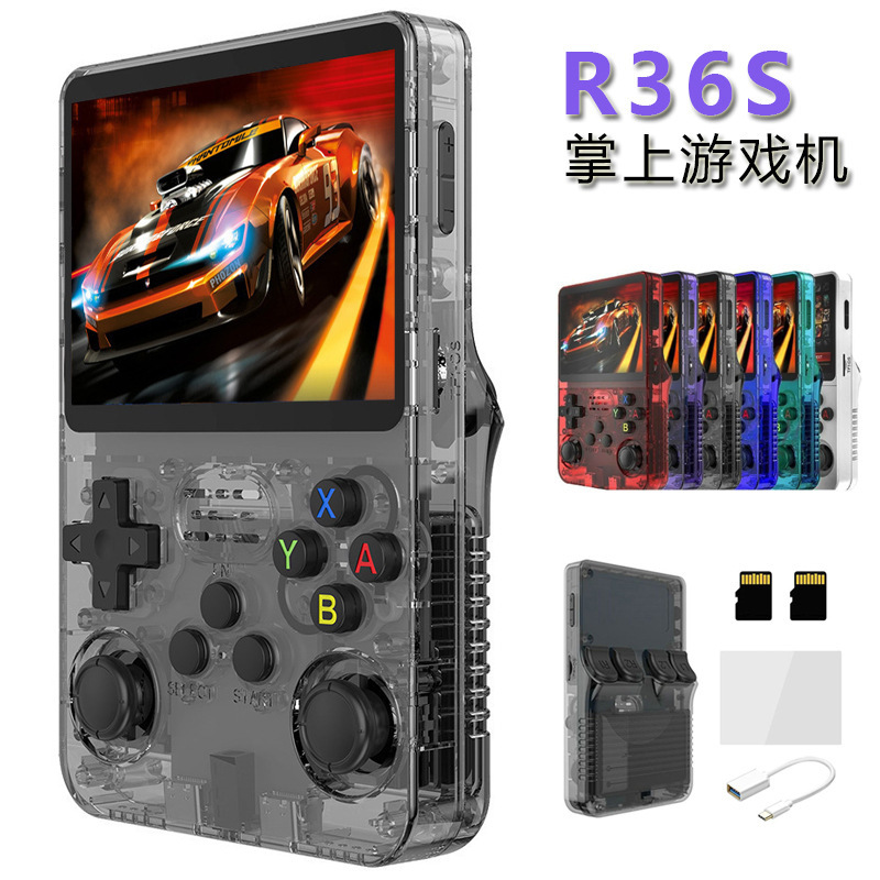 Open Source Handheld Game Console R36S Cross-Border Retro Nostalgic Joystick Arcade Foreign Trade Game Console R36S Handheld Console