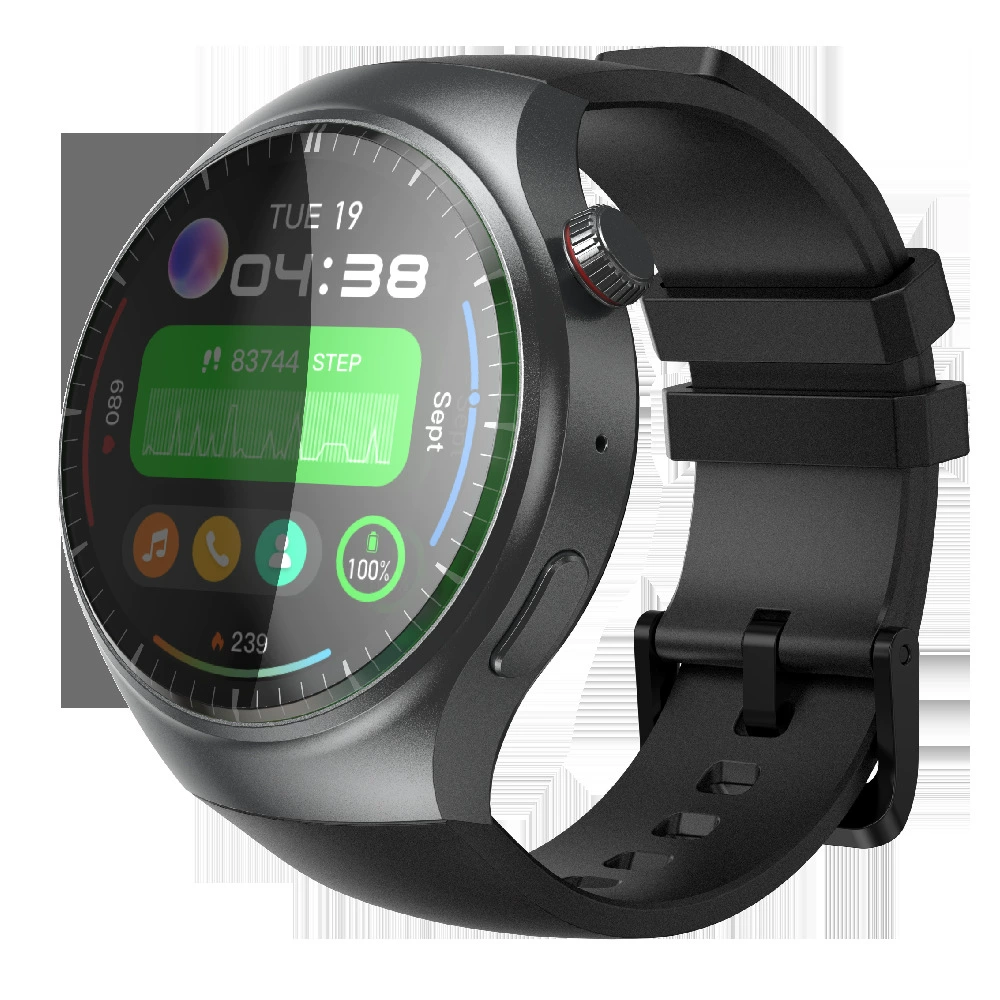 AMOLED 1.4‑дюймовый круглый экран, GPS‑навигация, звонки, мультиспортивный DM80 Android 4G смарт‑часы со стальным ремешком