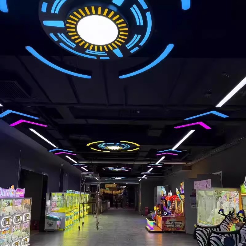 Ciudad de videojuegos lámpara de estilo animada ciudad de deportes electrónicos gimnasio centro comercial sala de baile café en línea parque infantil lámpara de atmósfera