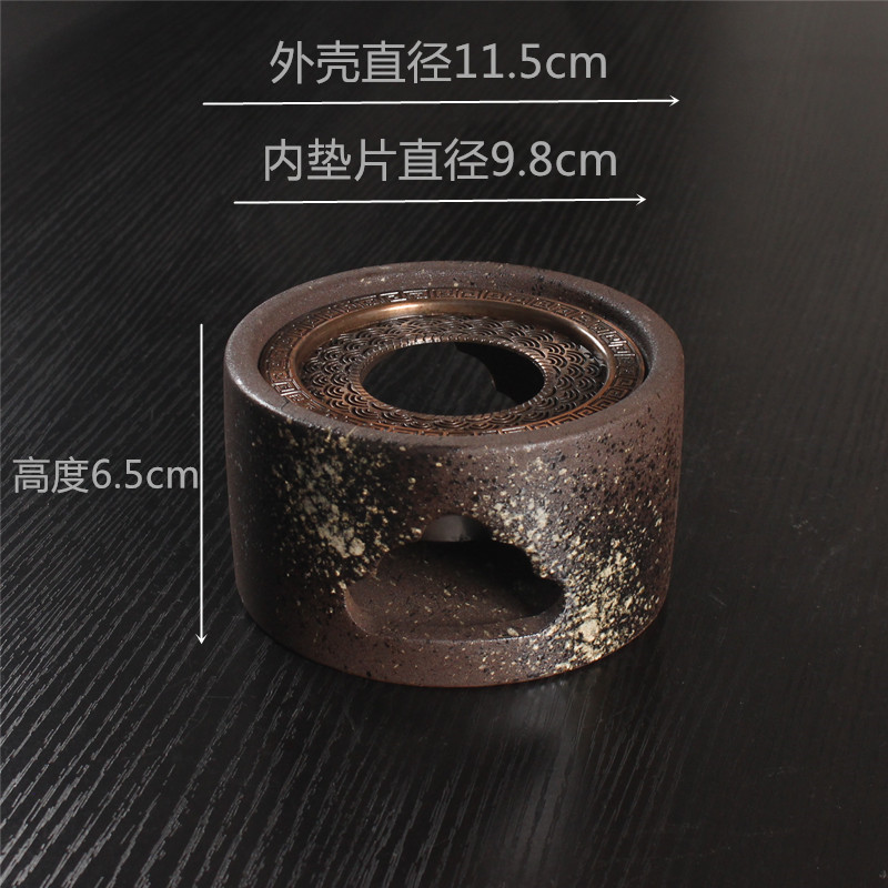 Vela de estilo japonés tetera calentador de té base tetera doméstica calefacción calentador de té Kung Fu ceremonia del té cero con calentador de té caliente