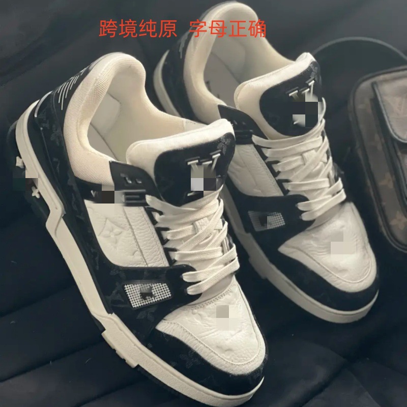 Original Lv Trainer 1 Little Fat Ding Sneakers Couple's Style Thick-Soled Casual Fashion Versatile Trendy Sneakers