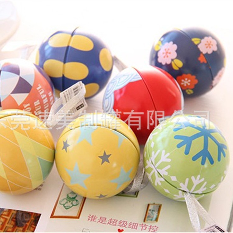 球形罐铁罐圣诞马口铁罐 金属包装创意异形曲奇糖果食品马口铁罐