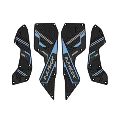Yamahanmax155Tubro Rubber Anti-Slip Foot: Electric vehicle foot mat - sky-blue