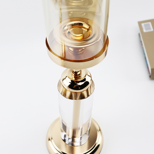 Nordic light luxury crystal candle holder model room living room entrance crystal ornaments home candlelight dinner brilliant candle holder