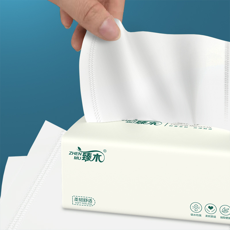 Zhenmu big bag same style tissue paper whole box wholesale facial tissue paper toilet paper soft and non-shedding on behalf of