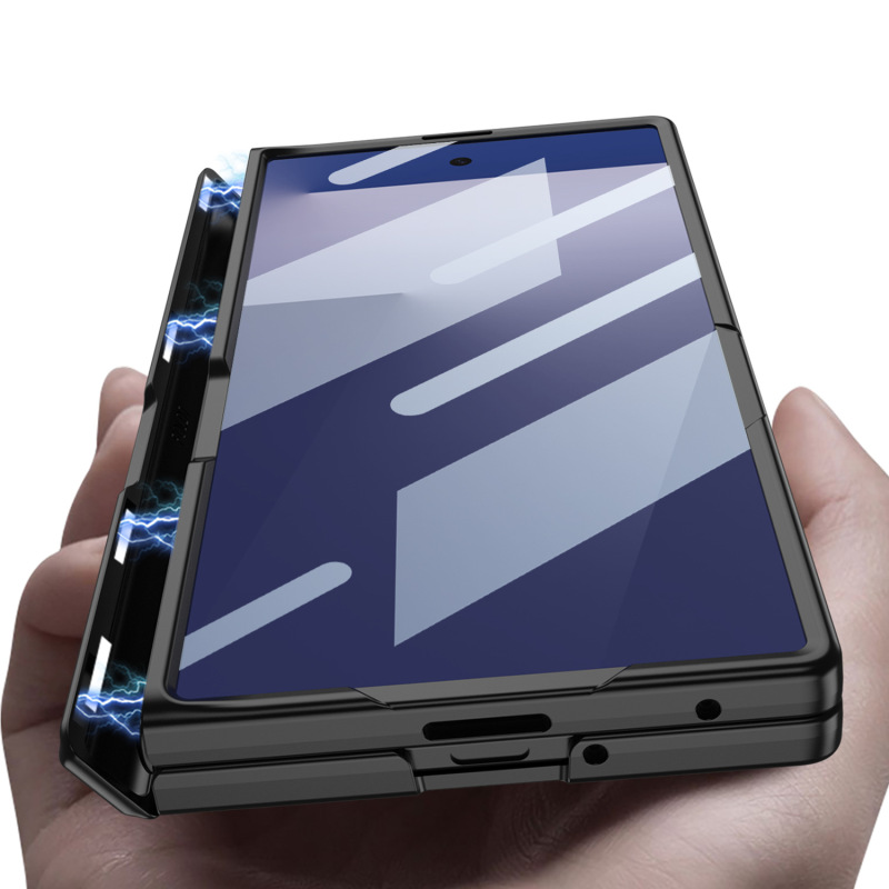 gkkはサムスンzfold7携帯電話ケース、薄型、落下防止、磁気折りたたみスタンド、シェルフィルム、正確な穴をすべて含むに適しています。|undefined