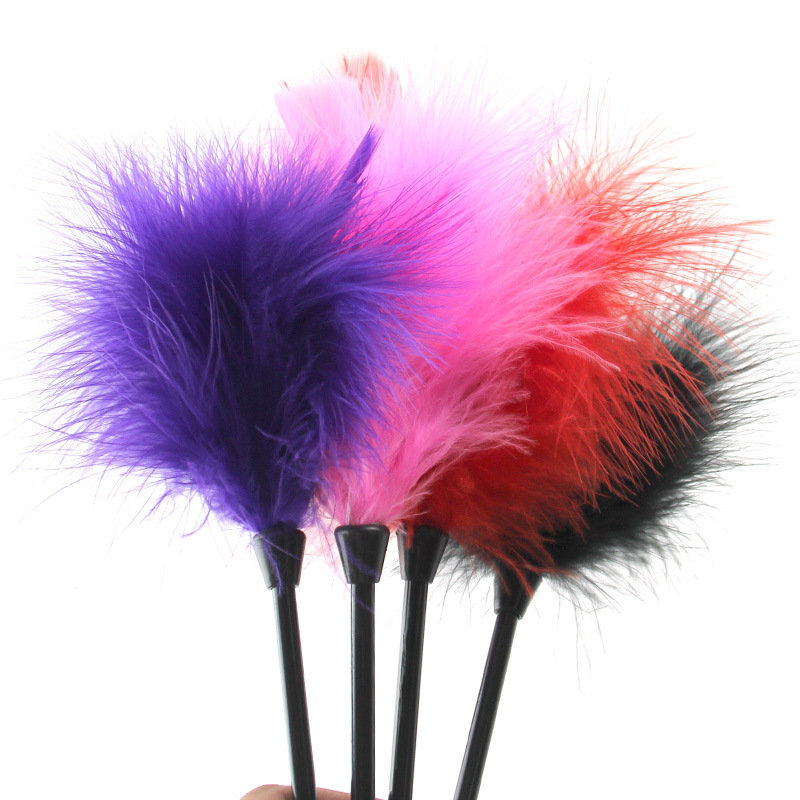 跨境情侣情趣羽毛棒sm调教挑逗羽毛刷夫妻调情刺激玩具挑逗羽毛棒