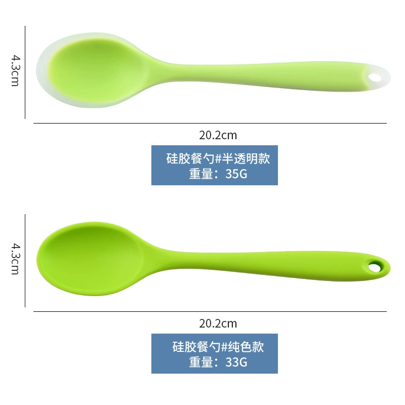 High temperature resistant silicone spoon same as insects, small spoon student spoon, baby food mixing spoon spot wholesale