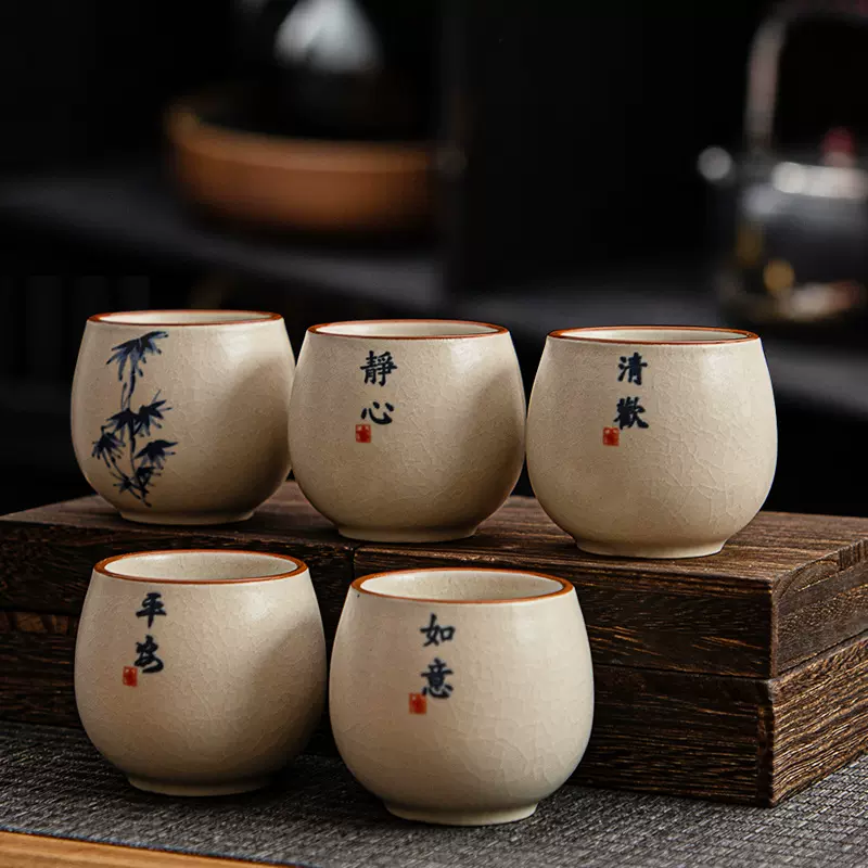 新款汝窑茶杯家用防烫主人杯个人专用喝茶茶杯办公室泡茶茶杯