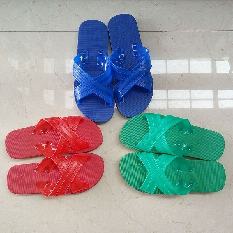 Men's and Women's Retro Vintage-Style Slip-On Slippers, Lightweight Sponge Slippers for Home, Bathroom, Hotel, and Floor Use, in Blue and Green