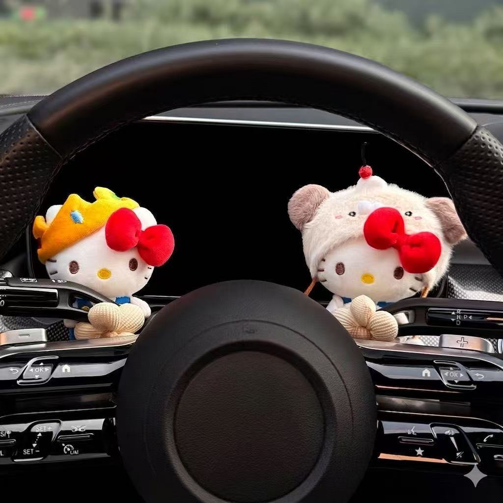 New Kitty Car Gear Shift Decoration Interior Wiper Turn Signal Light Doll Decoration Figurine Ornament Cute for Girls